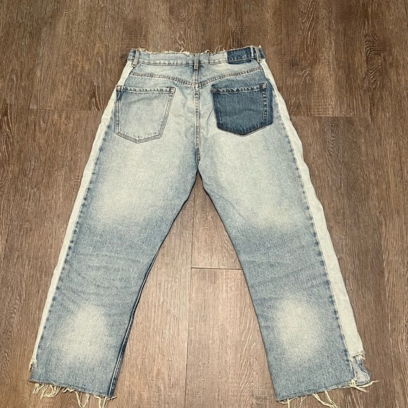ZARA TRF IX’D Makers Two Tone Distressed Jeans Size 4 - Picture 6 of 8